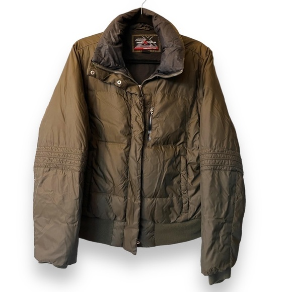 ZeroXposur Army Green Down Feather Filled Women’s Zip Front Ski Puffer Jacket - Picture 1 of 8